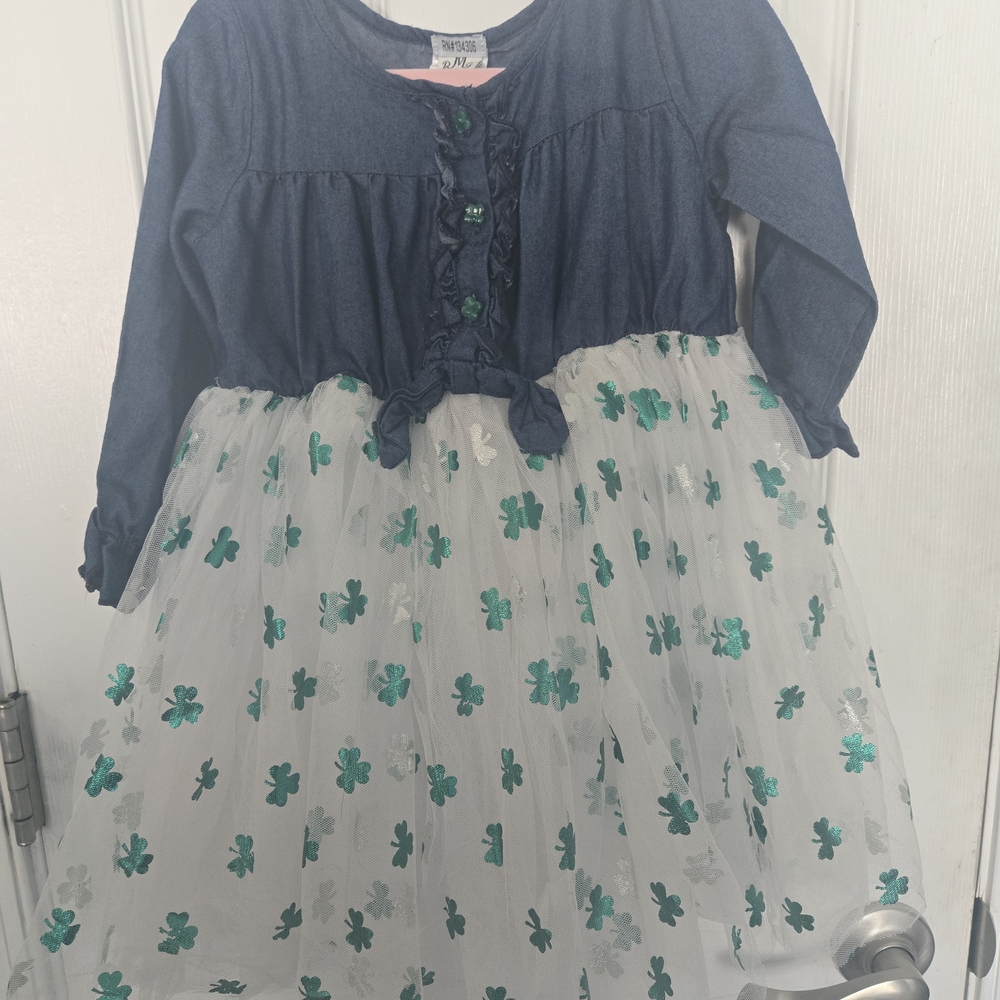 Mia Belle 5y St Patricks Day Shamrock Tutu Dress